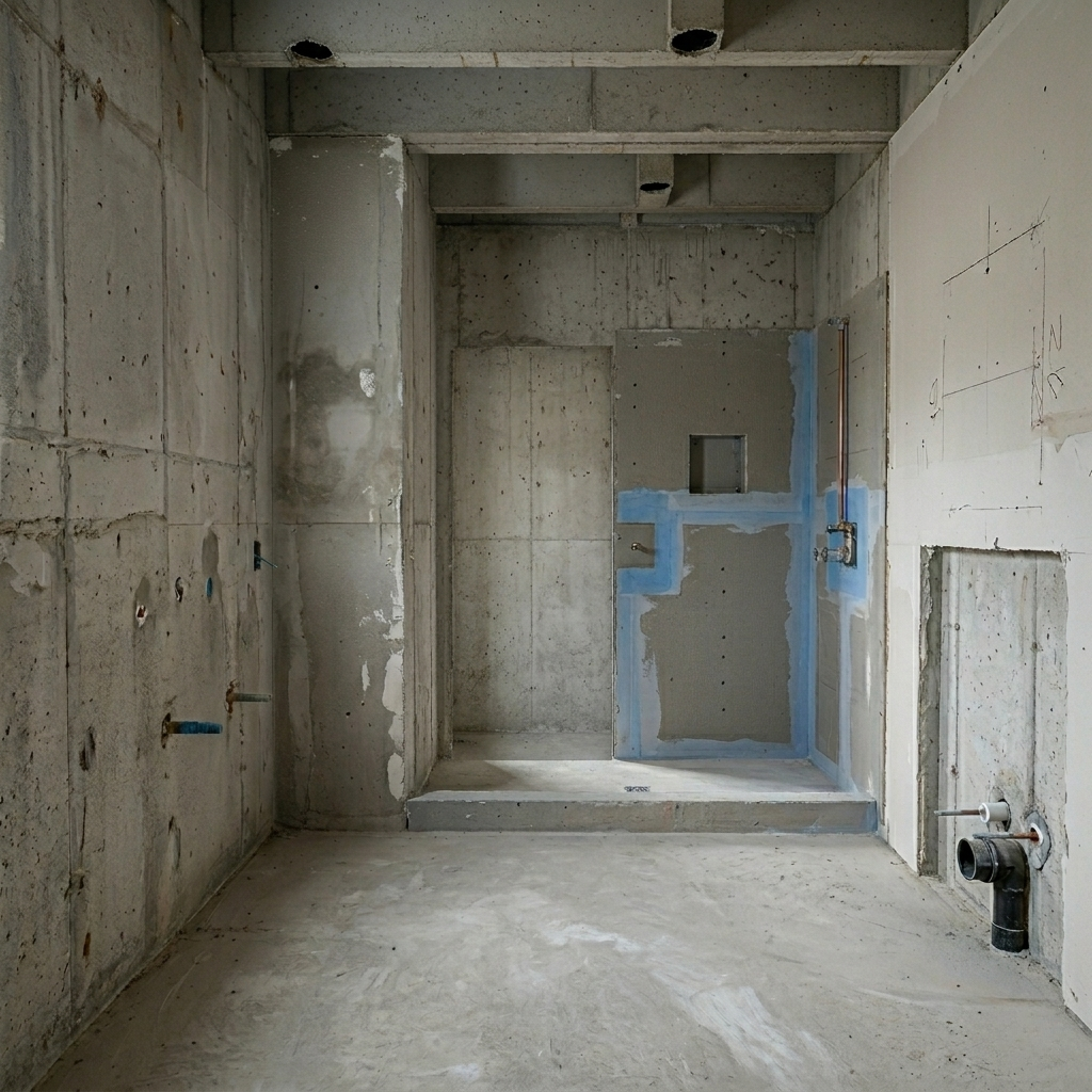 Salle de bain avant rénovation Chonamar
